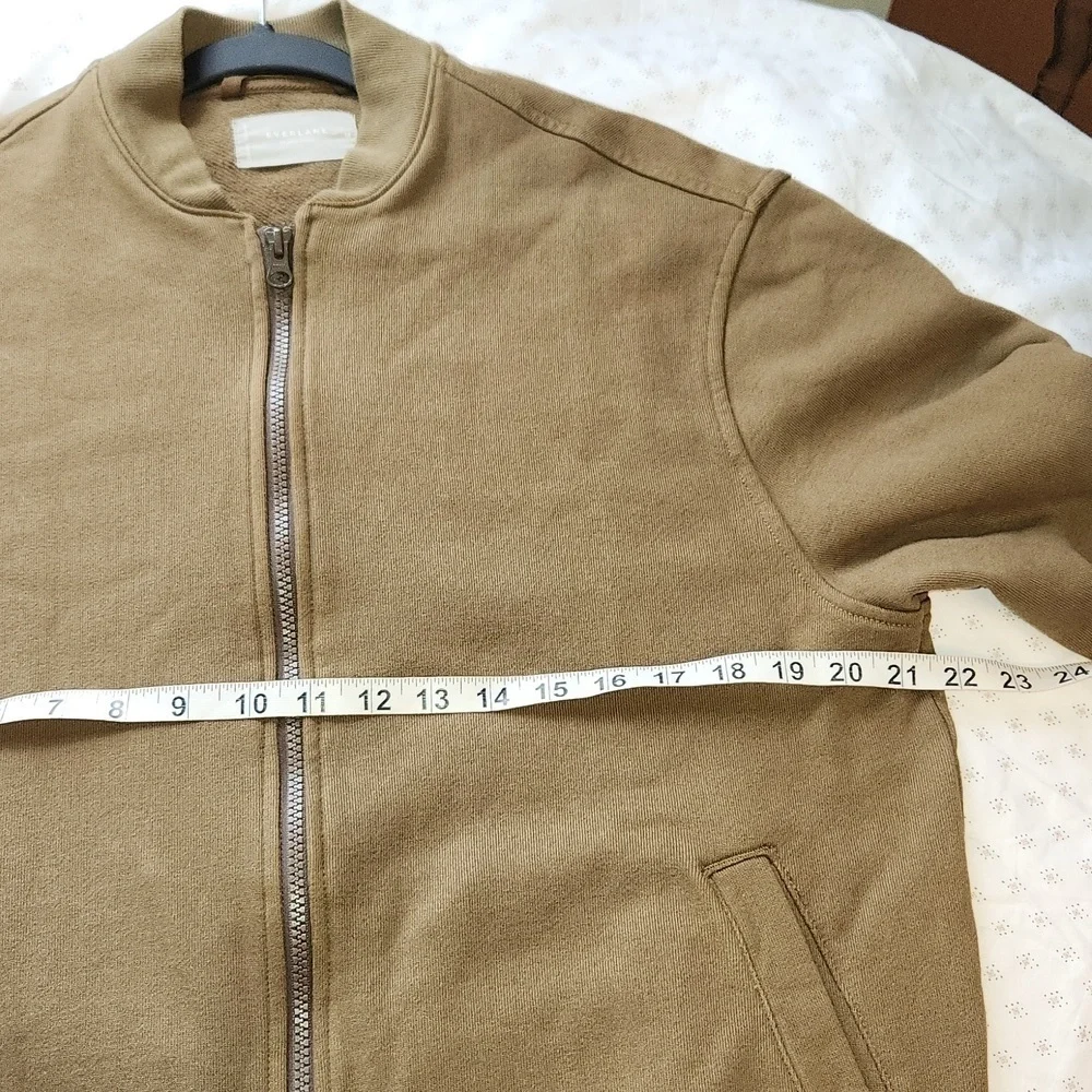 NWOT Everlane olive green organic cotton zip-up jacket sz M